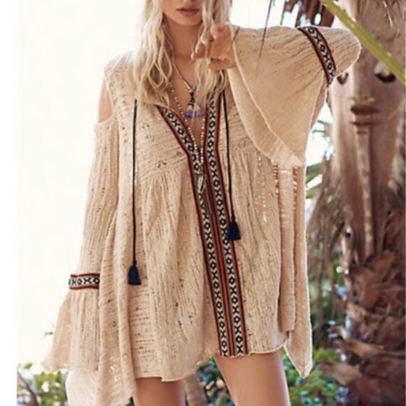 Free People For The Love Of Flowers Tunic Top - Picture 1 of 12